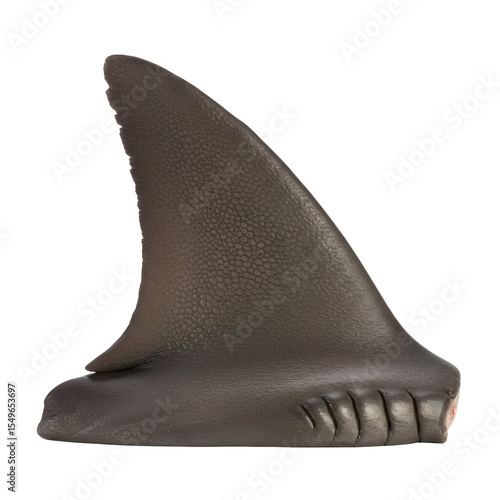 Detailed Close-Up of a Shark Fin, Showing Texture and Form.
