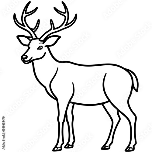 Nature Pair Silhouette Wapiti and Vole