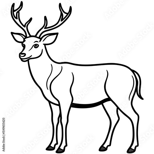 Nature Pair Silhouette Wapiti and Vole