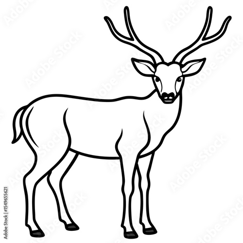 Nature Pair Silhouette Wapiti and Vole