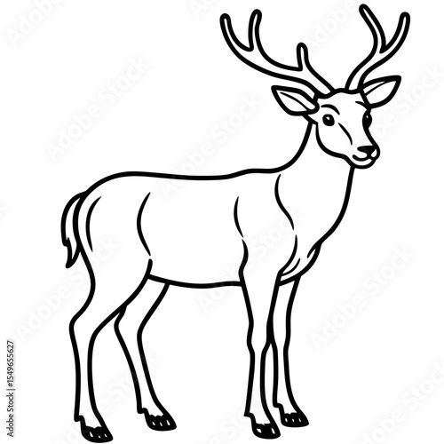 Nature Pair Silhouette Wapiti and Vole