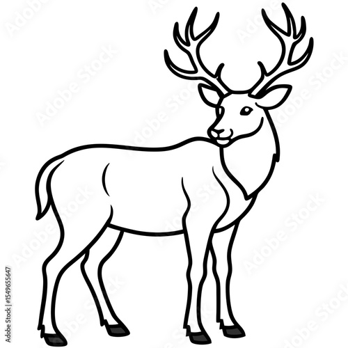 Nature Pair Silhouette Wapiti and Vole