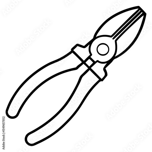 Pliers Tool Outline Vector Design