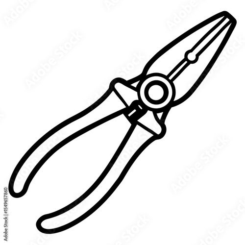 Pliers Tool Outline Vector Design