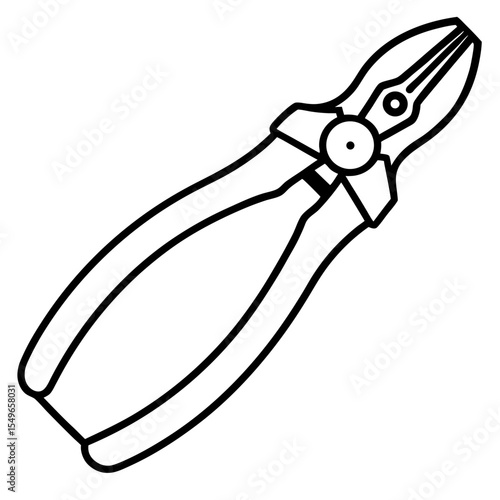 Pliers Tool Outline Vector Design