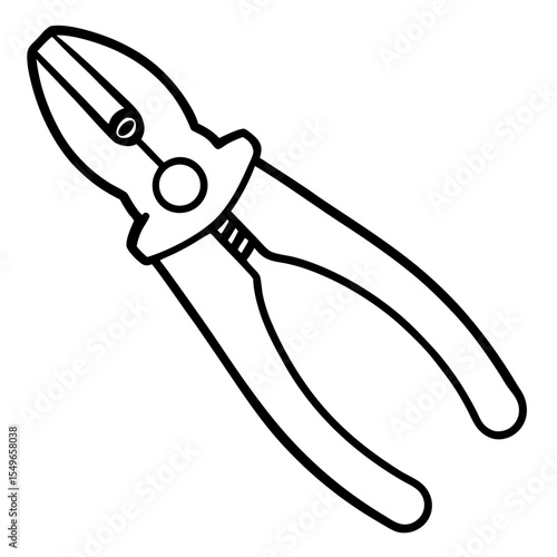 Pliers Tool Outline Vector Design