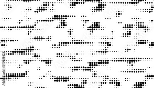 Black and white editable abstract halftone pattern with pixel effect. For sporty background and jersey design. Fully editable vector element. Vector Format Illustration. 