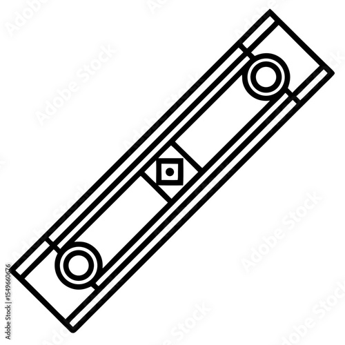 Precision Spirit Level Line Drawing Vector