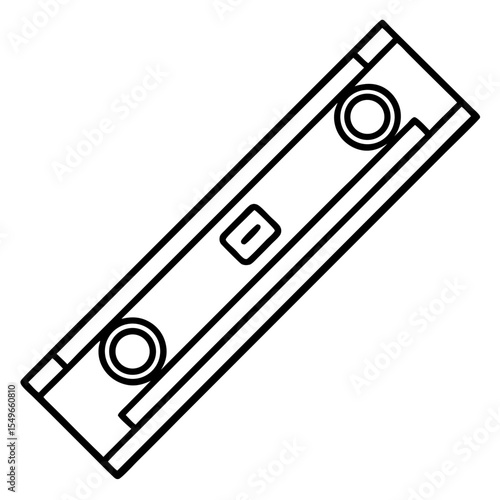 Precision Spirit Level Line Drawing Vector