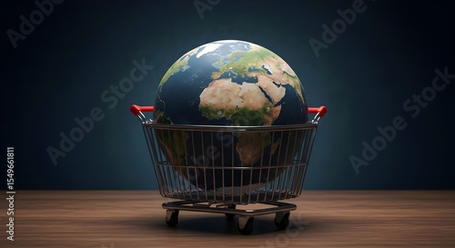 Earth, Globe, Planet, Earth in a Shopping Cart