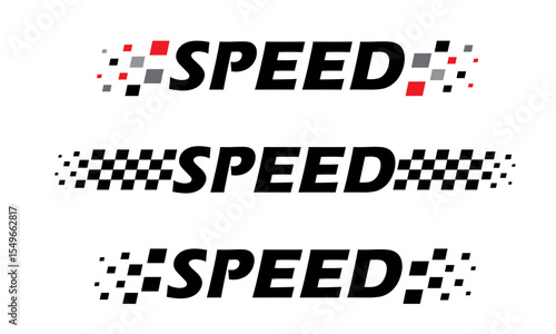 Racing flag vector icon on white background. Checkered flag. start and finish crossed flag. Racing flag.	
