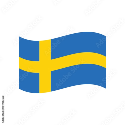 Sweden Flag Icon Vector