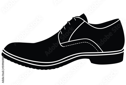 Man Footwear Silhouette Vector Icon Flat Design Elements Illustration Modern Style Fashion