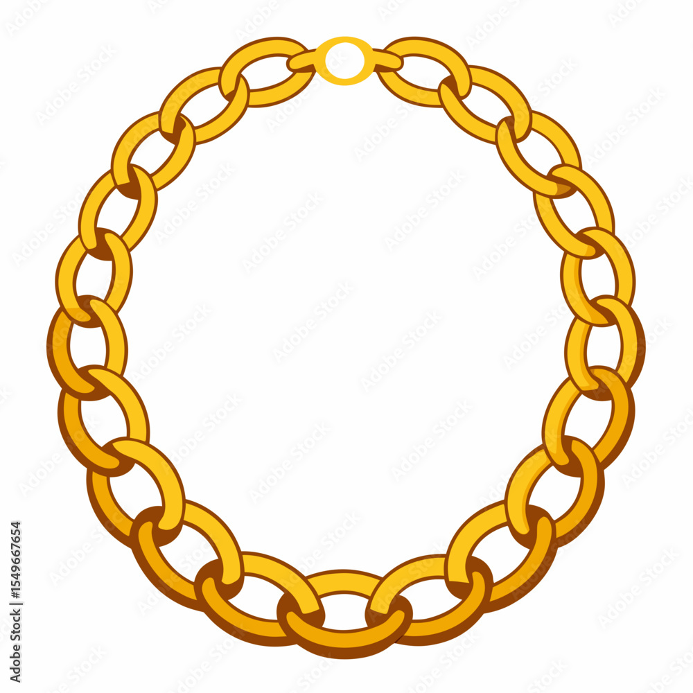 Obraz premium Minimal Gold Chain Vector