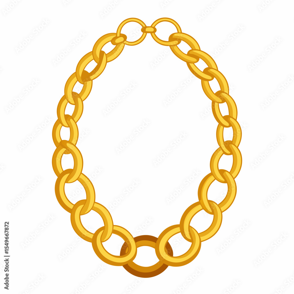Obraz premium Minimal Gold Chain Vector