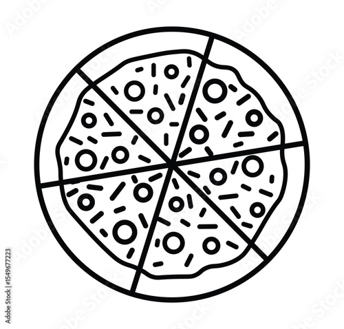 Pizza slice line icon Editable stroke. Vector