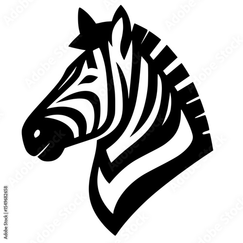 Simple zebra logo silhouette