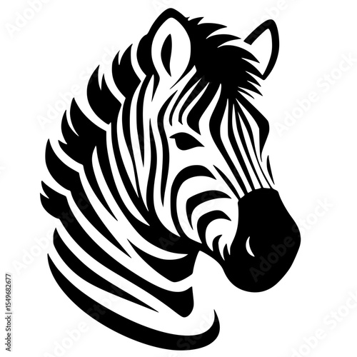 Simple zebra logo silhouette