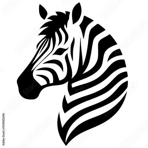 Simple zebra logo silhouette