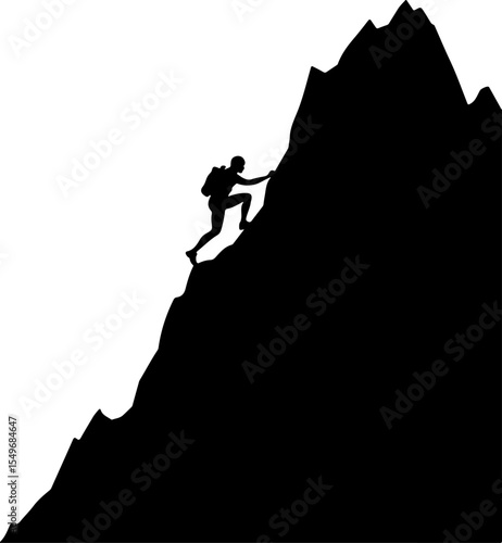 Hiking man Mountaineering Adventure vector bundle
