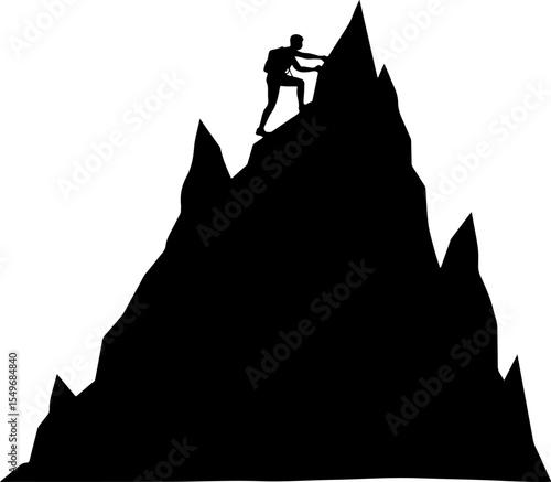 Hiking man Mountaineering Adventure vector bundle