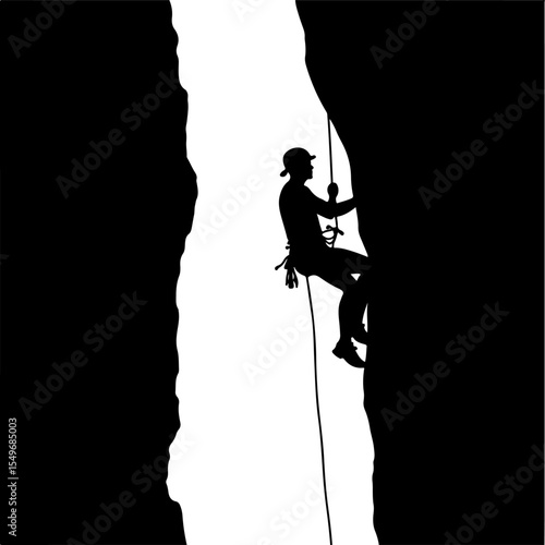 Hiking man Mountaineering Adventure vector bundle