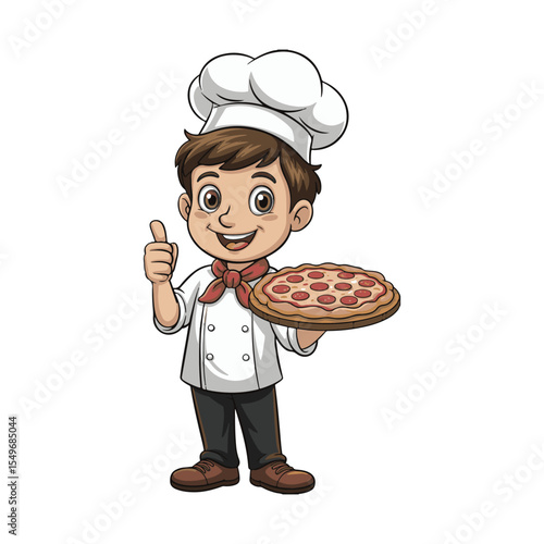 chef with pizza