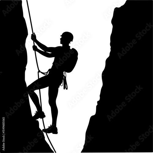 Hiking man Mountaineering Adventure vector bundle