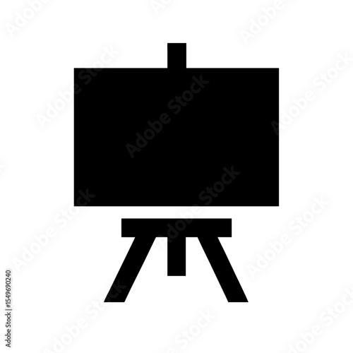 art easel icon on white background  