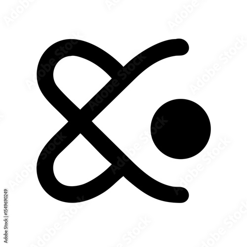 atom model icon on white background  .svg