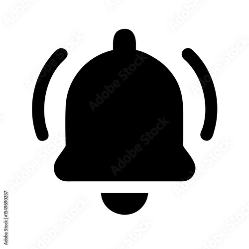 bell ringing icon on white background 