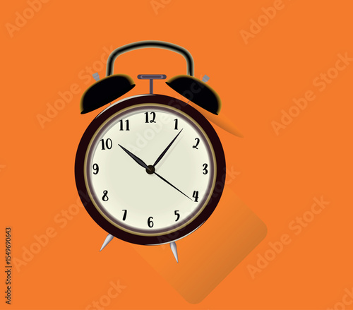 Bell ring clock or table clock illustration