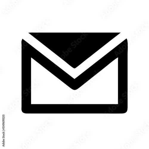 email envelope icon on white background  .svg