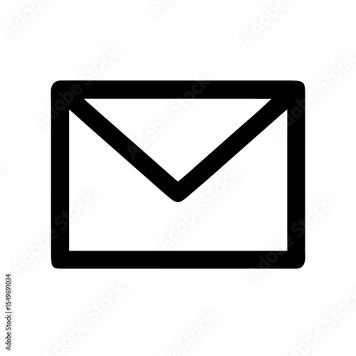 email envelope icon on white background  