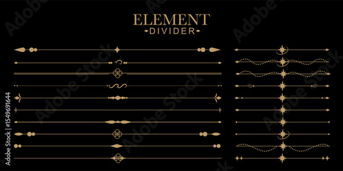Set of Vintage decorative lines. text dividers. Line border. Lines separators, Borders, Vintage dividers, Underline elements. Vector illustration
