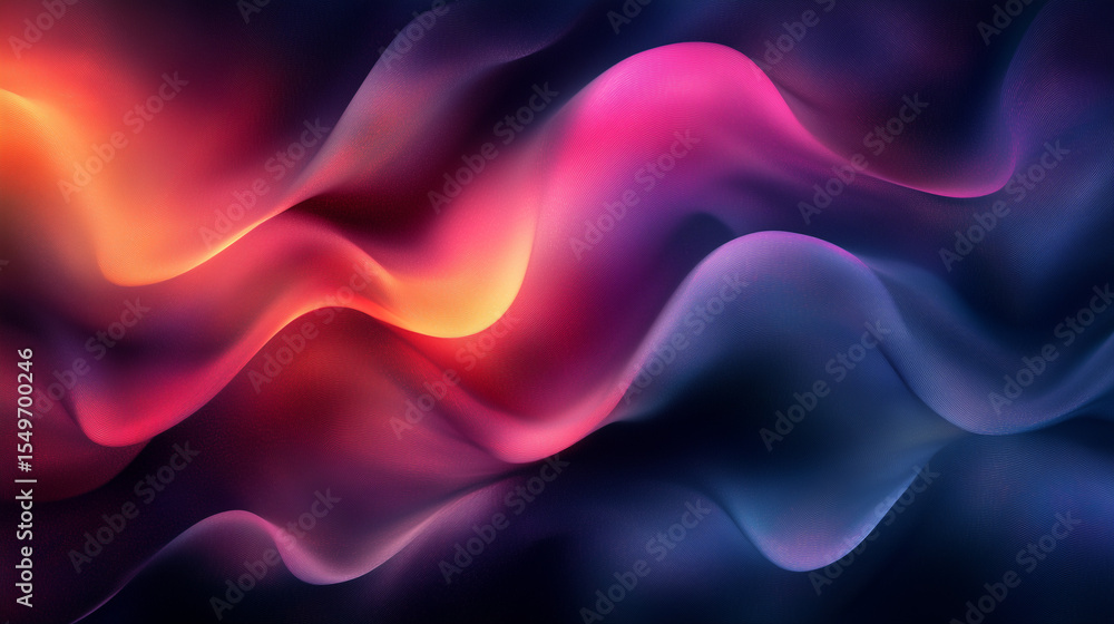 Fototapeta premium Iridescent wave pattern flowing in a digital art composition