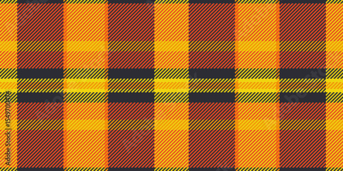 Vibrant autumnal plaid pattern in warm oranges, reds, and blacks.  Perfect for fallthemed designs, textiles, or website backgrounds.
