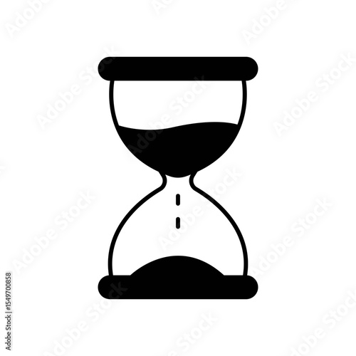 Hourglass Time and Energy Line Icon