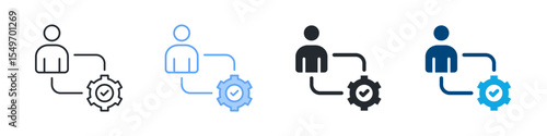 Capability Icon Set Multiple Style. Designed In Outline, Blue, Glyph, Dual Tone