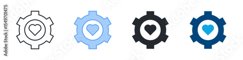 Dedication Icon Set Multiple Style. Designed In Outline, Blue, Glyph, Dual Tone