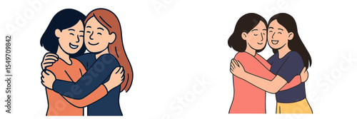 Friendship embraces shared joy and warmth during a sunny afternoon gathering with laughter and smiles