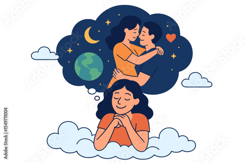 Dreams of love and connection inspire hope and joy in a peaceful moment of reflection