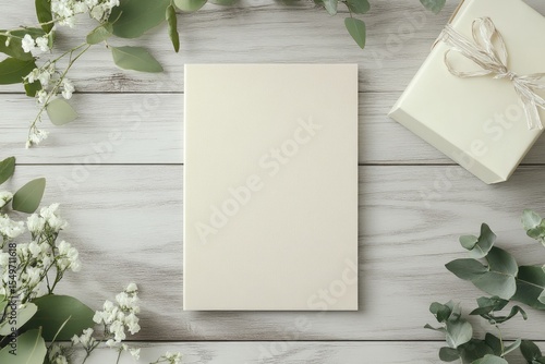 Sharp Image of Wedding Invitation Card on Table