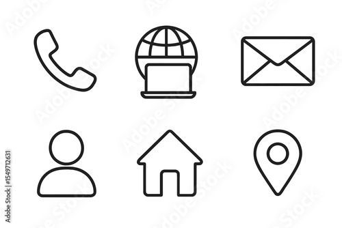 Communication symbols representing modern connections through digital technology and traditional methods