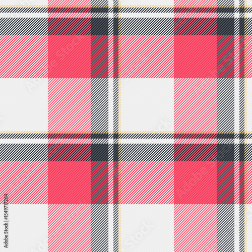 Vibrant pink and white plaid pattern, ideal for textile design, fashion, or website backgrounds.