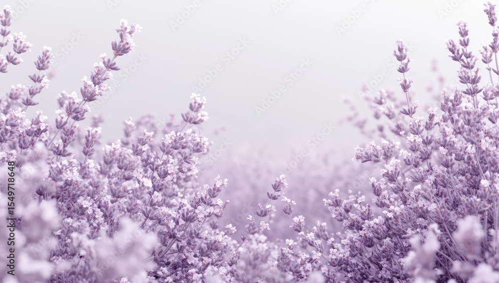 Obraz premium Lavender field in soft pastel light