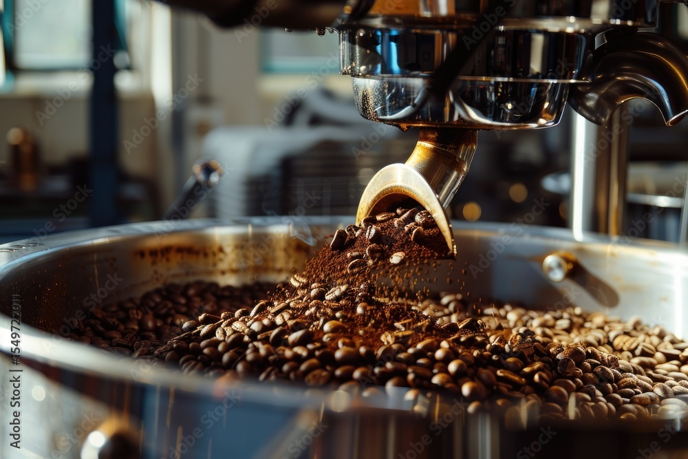 Clear Pixel Picture of Fresh Coffee Brewing in Modern Stainless Steel Equipment Clear Pixel Picture of Fresh Coffee Brewing in Modern Stainless Steel Equipment