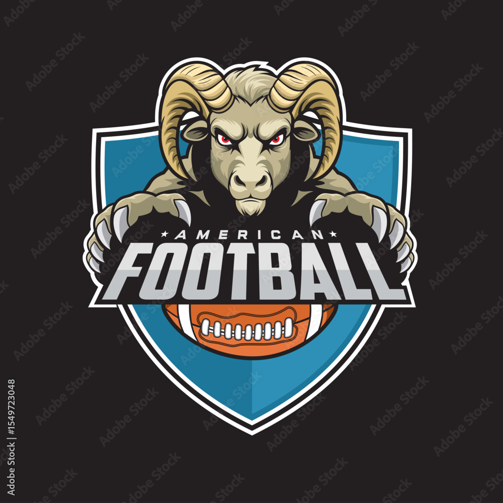 american football club logo ram vector illustration design american football club logo ram vector illustration design