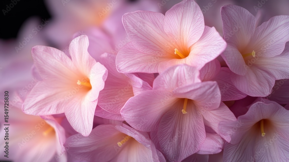 Fototapeta premium A beautiful arrangement of pink flowers in full bloom, symbolizing love and beauty, radiating warmth and joy, ideal for springtime or floral-themed projects.