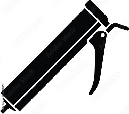 Black Silhouette of a Caulking Gun Used for Construction and Home Improvement